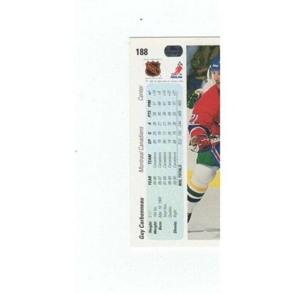 Vintage 1990 The Upper Deck NHLPA NHL Hockey Montreal Canadiens Trading Card - Picture 7 of 10